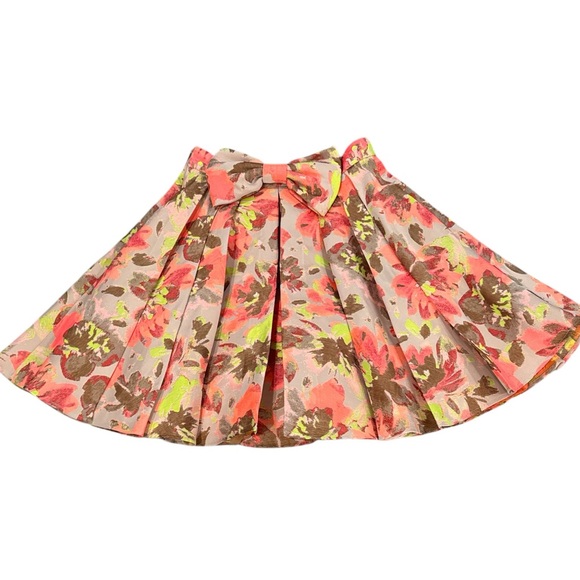 New Bebe Multicolor Midi Skirt with Bow in the Back - Picture 3 of 13